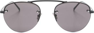 Saint Laurent Eyewear SL 575 round-frame sunglasses - unisex - Metal - 55 - Black