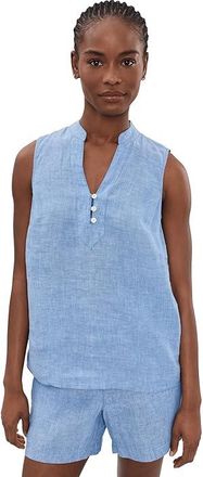 Tommy Bahama Coastalina Sleeveless Popover Womens Clothing French Blue : LG (US 12-14), Linen