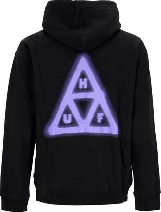 HUF Zwarte Hoodie met Rits en Koord - Heren - Vesten met rits - Zwart - XL - Katoen - Hoodies & sweatvesten