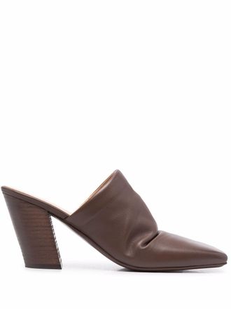 Mars&egrave;ll Pinnettina square-toe mules - Brown