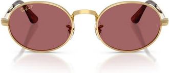 Ray-Ban A$AP Rocky 54mm Polarized Oval Sunglasses in Arista /Polar Purple at Nordstrom