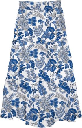 MC2 Saint Barth Bloemen zijden maxi rok - Dames - Midirokken - Veelkleurig - M - Rokken