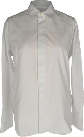 Ami Paris Ami de Coeur-Embroidered Poplin Shirt in White Cotton