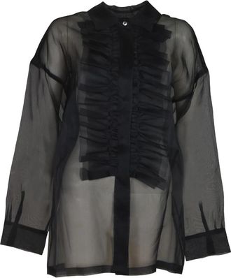 P.A.R.O.S.H. Blouse - Dames - Blouses - Blauw - L - Overhemden