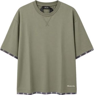 N&deg;21 Oversized T-shirt - Heren - T-shirts - Groen - M - Katoen - Tops