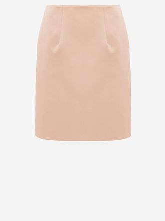 Chlo&eacute; Kurzer Duchesse-Satin-Paspelrock