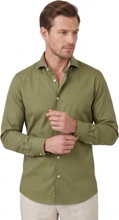 John Miller overhemd John Miller lichtgroen effen tailored fit