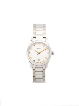 Gucci G-Timeless 27mm watch - women - stainless steel - One Size - Neutrals