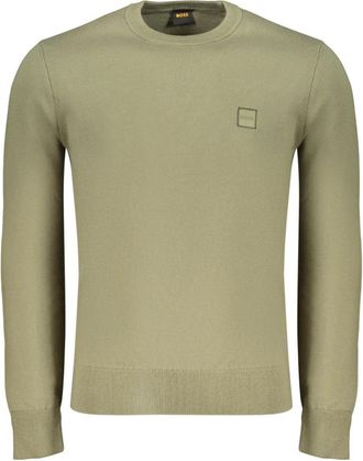 HUGO BOSS Kanovano S - Heren - Ronde hals truien - Groen - 2XL - Katoen - Truien & Vesten