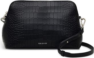 Radley London Liverpool Street Croc Embossed Crossbody Bag in Black at Nordstrom Rack