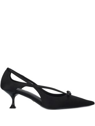 Lola Cruz 55mm Tina bow pumps - Black