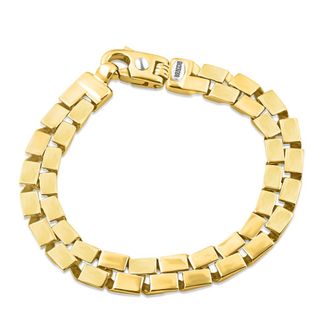 Pompeii3 Braccio Mens 36 Gram Double Brick Row Solid Silver Bracelet 8.5 Size: 8.5