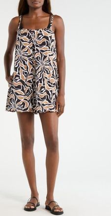 Sanctuary Cover-Up Romper in Toasted Coconut at Nordstrom, Size X-Large