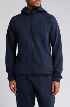 Zella Powertek Full Zip Hoodie in Navy Sapphire at Nordstrom, Size Medium