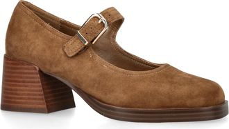 Steve Madden Womens Suede Lisbon Heel Tan Sandals - Size UK 5
