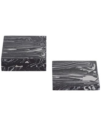 Zodax Stone Dust Black Coasters