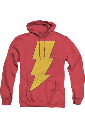 Gildan DC Comics Shazam Logo Adult Heather Hoodie / Hooded Sweatshirt