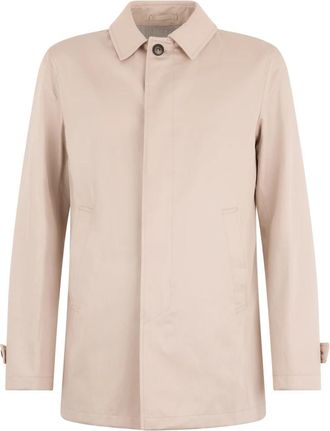 Herno Klassiek Gesneden Jas - Heren - Zomerjassen - Beige - L - Katoen - Jassen