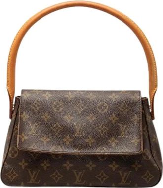 Louis Vuitton Pre-owned Shoulder Bags, female, Brown, Size: ONE SIZE Pre-owned The Looping Mini