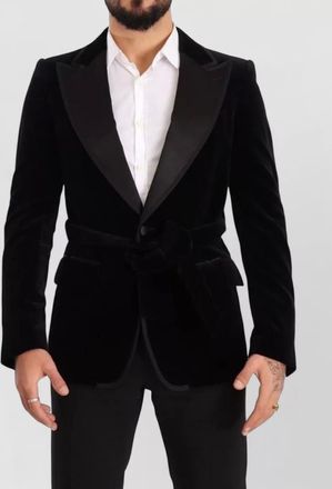 Dolce & Gabbana velvet single breasted one button blazer