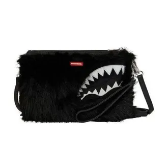 Sprayground Sprayground | Fur Cray Black Crossover Clutch
