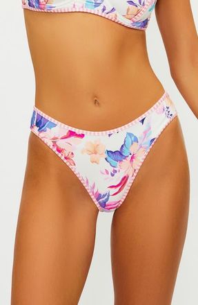 Beach Riot Daria Bikini Bottoms in Hibiscus Garden at Nordstrom, Size X-Small
