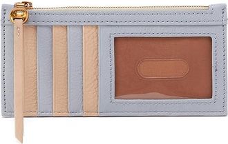 Hobo Carte Card Case Womens Bags Blue Pearl, Cotton/Leather