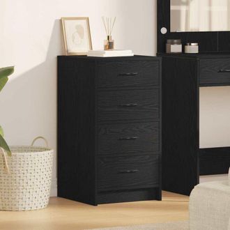 vidaXL vidaXL Credenza Rovere nero 40 x 41 x 75 cm Legno multistrato