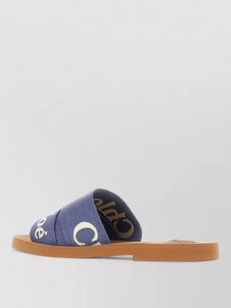 Chlo&eacute; flat sole open toe summer slippers