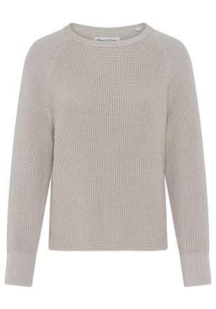 Marc O'Polo Strickpullover MARC OPOLO, Damen, Gr. XL, linen beige, Strick, Obermaterial: 100% Baumwolle, Rundhals, B&uuml;ndchen, Pullover Strickpullover