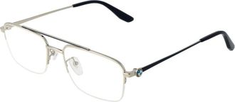 BMW Aviator Metalen Optische Monturen - Heren - Brillen - Grijs - ONE Size - Accessoires