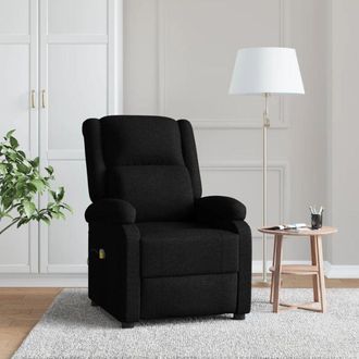 vidaXL Sill&oacute;n Orejero De Masaje De Tela Negro Vidaxl