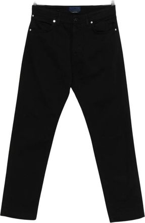 Stone Island Jeans, Heren, Zwart, W34, Katoen, J100005 Straight Leg Jeans