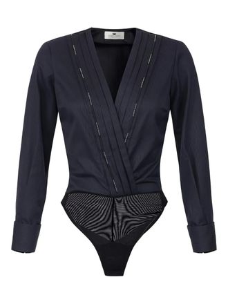 Elisabetta Franchi Body con logo - Nero