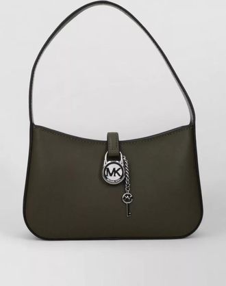 Michael Kors green leather shoulder bag