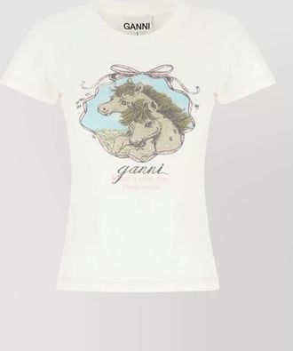 Ganni cotton t-shirt