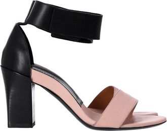 Chlo&eacute; Ala&iuml;a Womens Leather Two-Tone Ankle Strap Sandal (Authentic Pre-Loved)