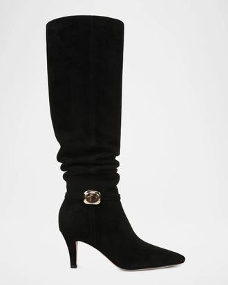 Veronica Beard Angeline 75MM Suede Boots