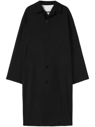 Jil Sander buttoned wool coat - Black