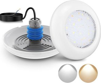 OEM Foco Led Piscina Con Rosca 1 1/2, 12w Proyector Led Piscina Blanco Conmutable 3000k Y 6000k, &Oslash;190mm, 12v Ac Impermeable Ip68 L&aacute;mpara Sumergible Para P