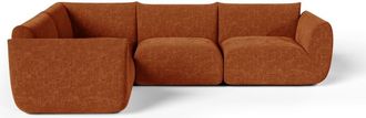 Sia Home Sof&aacute; esquinero izquierdo modular de terciopelo chenilla