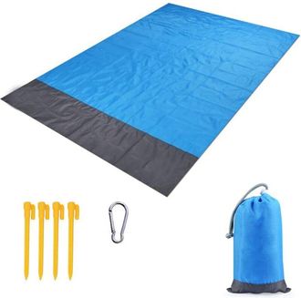 OEM Tappetino Da Spiaggia, Tappetino Anti-sabbia, 210 X 200 Cm, Portatile, Impermeabile, Pieghevole, Con 4 Picchetti Per Spiaggia, Campeggio, Picnic, Viag