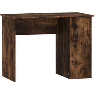 vidaXL Desk Smoked Oak 100x55x75 cm Engineered Wood Vidaxl