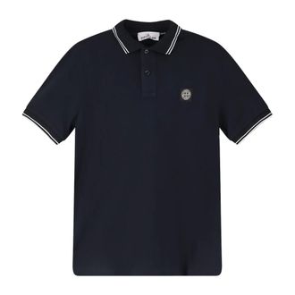 Stone Island Polo Shirts, male, Blue, Size: 2XL Logo Polo Shirt
