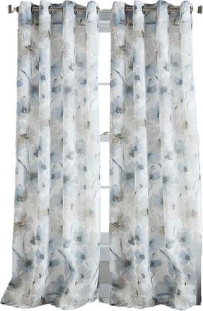 DKNY Modern Bloom Curtain Panel in Linen at Nordstrom, Size 50X63