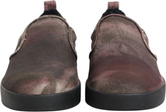 Dolce & Gabbana Multicolor Cotton Low Top Slip On Men Sneakers Mens Shoes