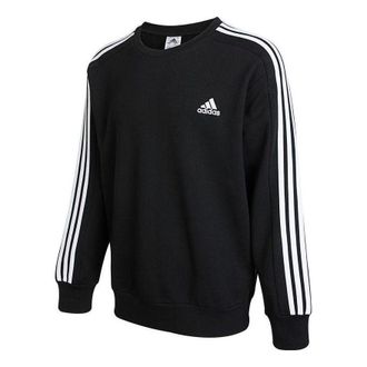 adidas Essentials French Terry 3-Stripes Sweatshirt Black IC9317