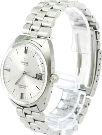 Omega Pre-owned Watches, male, Gray, Size: ONE SIZE Pre-owned Seamaster cosmic automatic watch