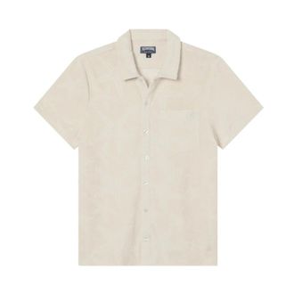 Vilebrequin Camisa de Bowling de Rizo con Estampado de Estrellas de Mar - Shirts - Hombre - Beige - 2XL
