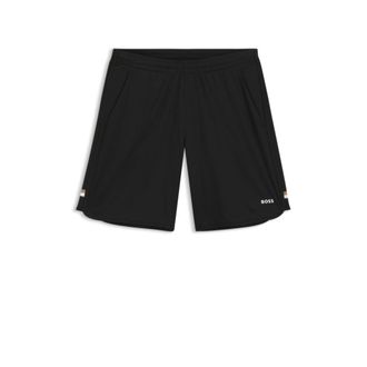 BOSS Active Stretch-fabric shorts with mesh pocket bags
